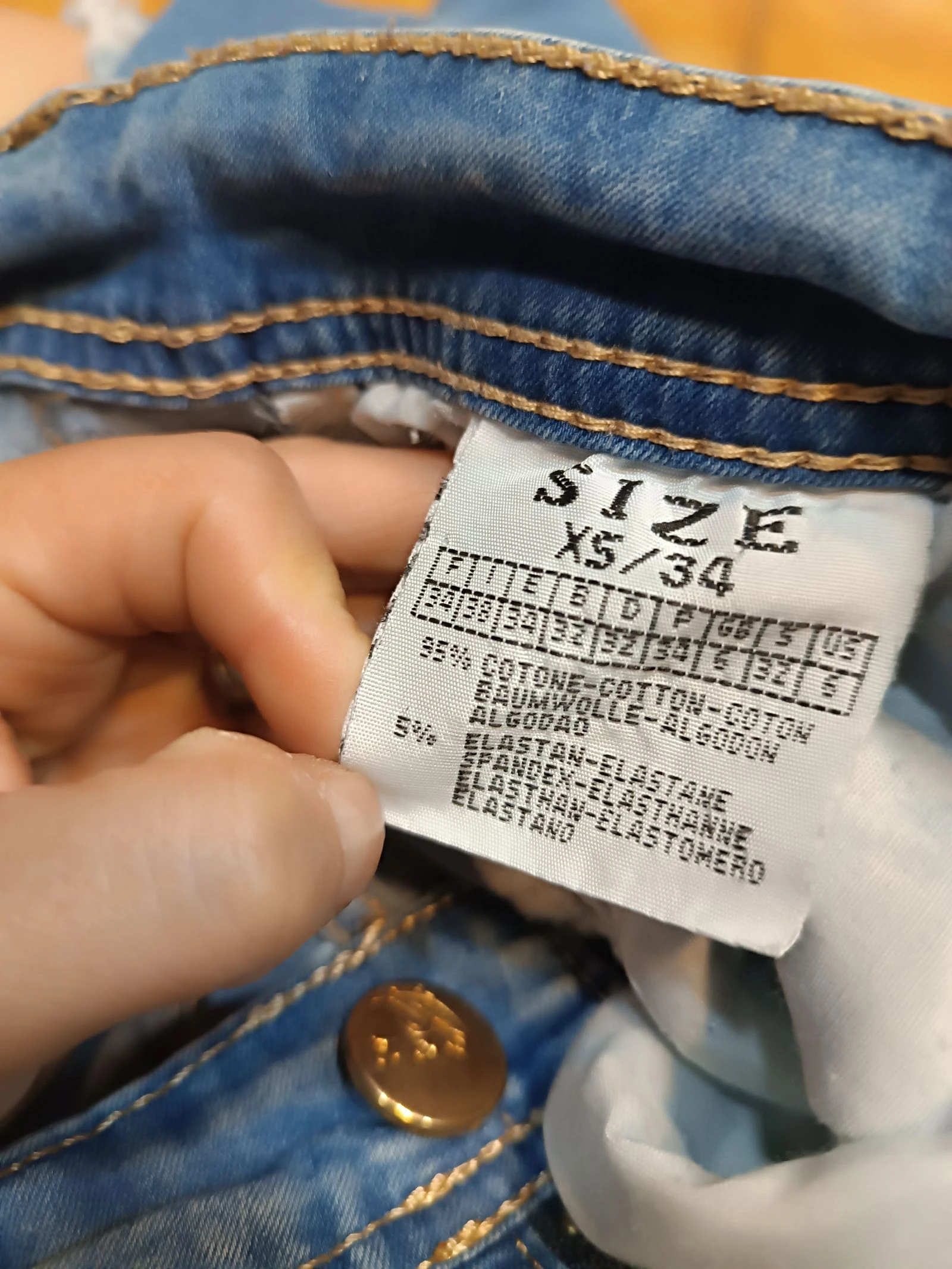 LD Style slim jeans with rhinestone holes - Size XS – photo 12